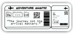 Plane Ticket Sticker