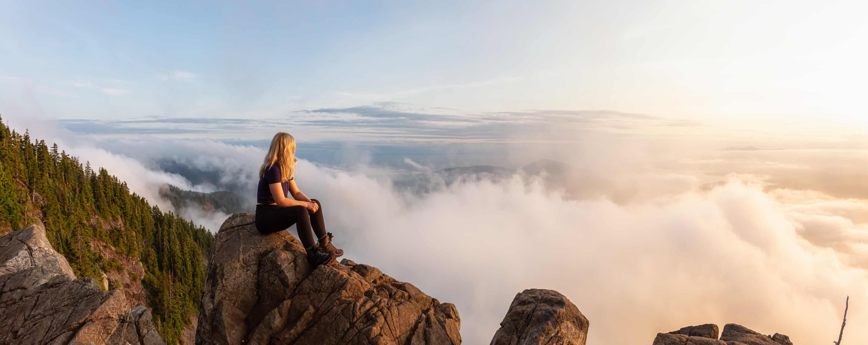 Woman on top of the Mountain