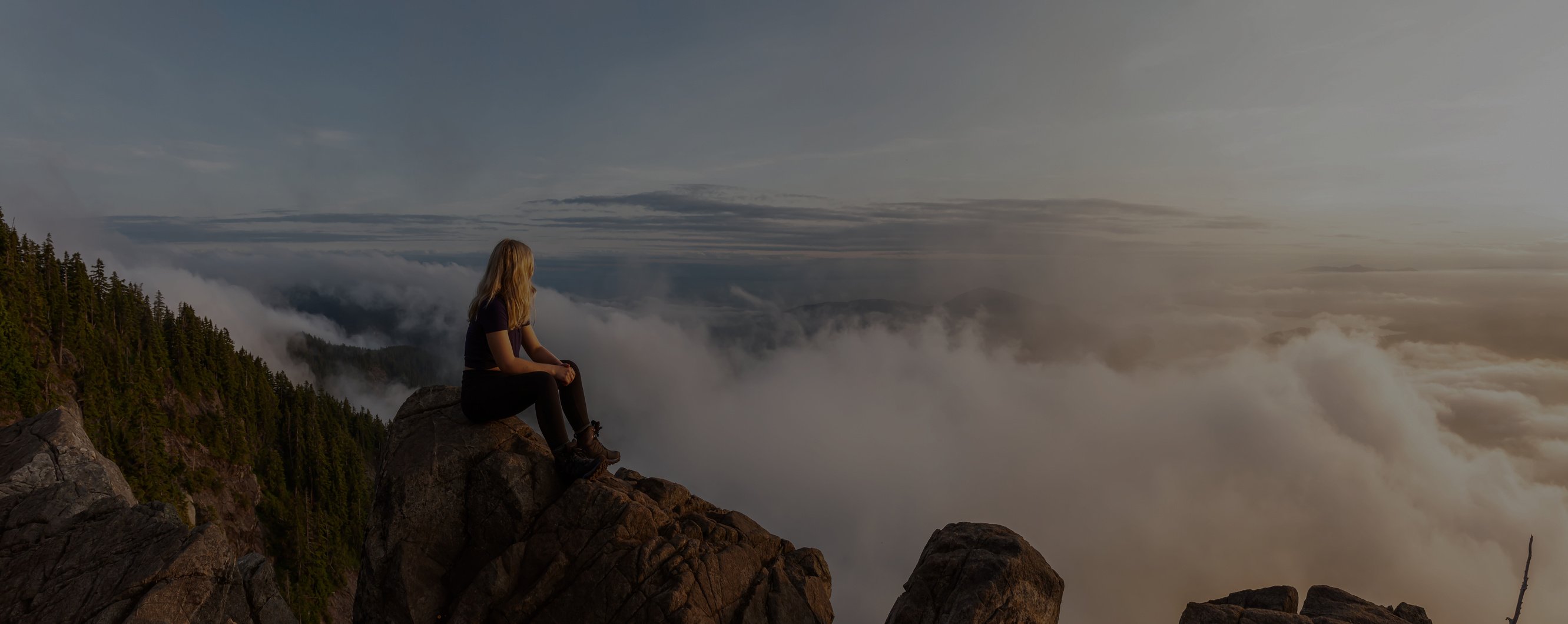 Woman on top of the Mountain