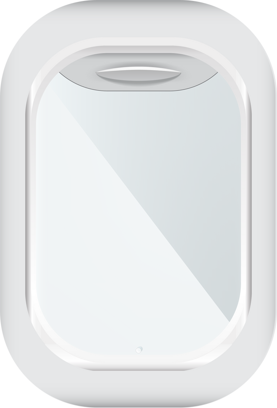 White Airplane Window Illustration