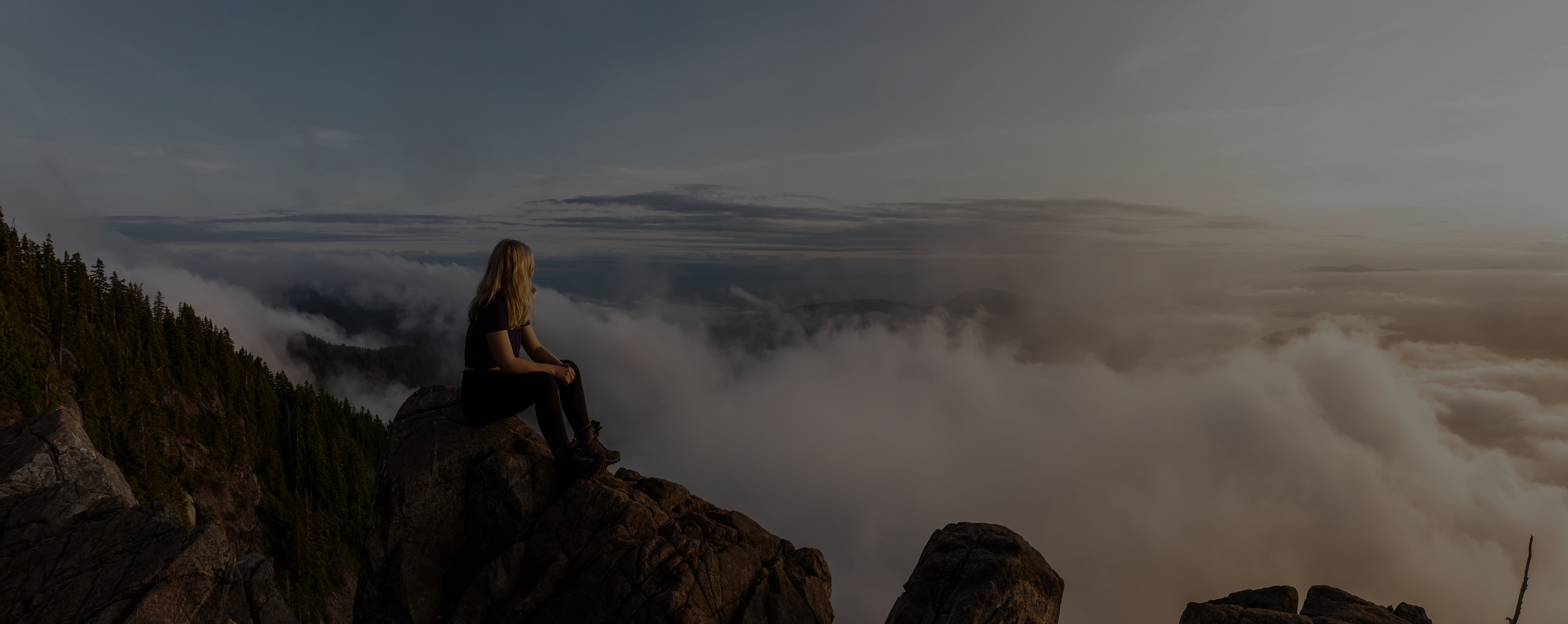 Woman on top of the Mountain