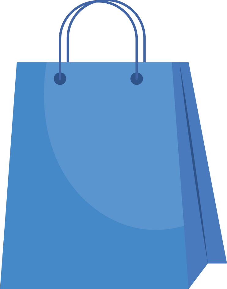 blue shopping bag