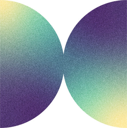 Grainy Gradient Buildable Brutalist Double Semi Circle Shape