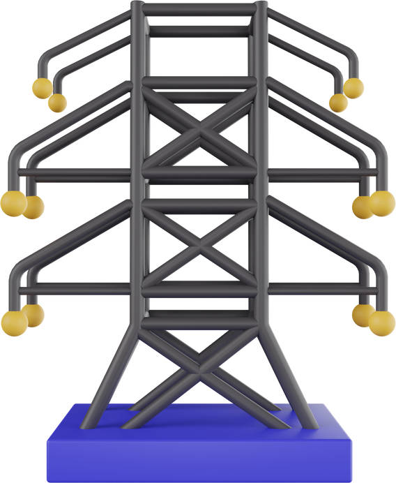 Electric Tower 3D Ilustration