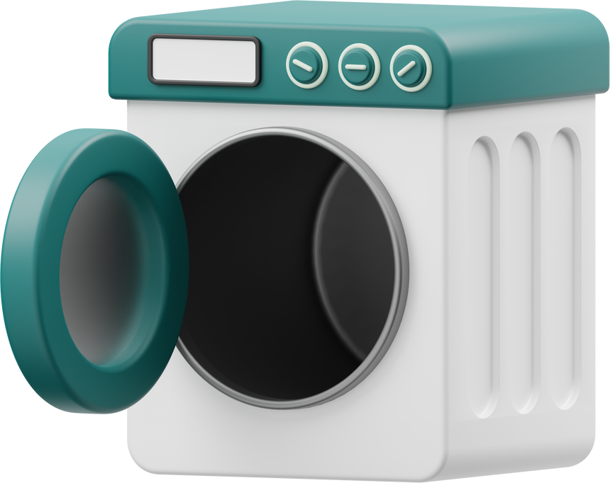 Drying Machine 3D Icon